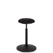 Svart ståstol BALANCE SIT med rund sittdyna och ett stabilt fotstöd från hjh OFFICE