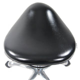 Svart sits på Sadelpall ORTHO SIT med slät klädsel och kromad korsfot från hjh OFFICE