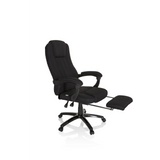 Svart Home Office chefsfåtölj RELAX CL190 med armstöd och femhjulig fotkorsbas från MyBuero – 360-gradersvy (snett framifrån 60°)