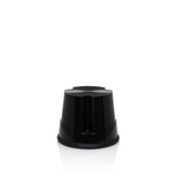Schwarzer Tritthocker TIO-S mit rutschfester Oberfläche von hjh OFFICE – 360-Grad-Ansicht (Frontansicht 0°)
