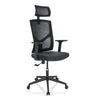Home Office kontorsstol BRETON B med svart nätöverdrag och nackstöd från hjh OFFICE