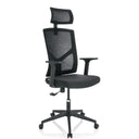 Home Office kontorsstol BRETON B med svart nätöverdrag och nackstöd från hjh OFFICE