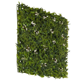 Grön Växtmatta MORE GREEN I med ormbunksblad och små vita blommor från hjh OFFICE – 360-gradersvy (snett bakifrån 240°)