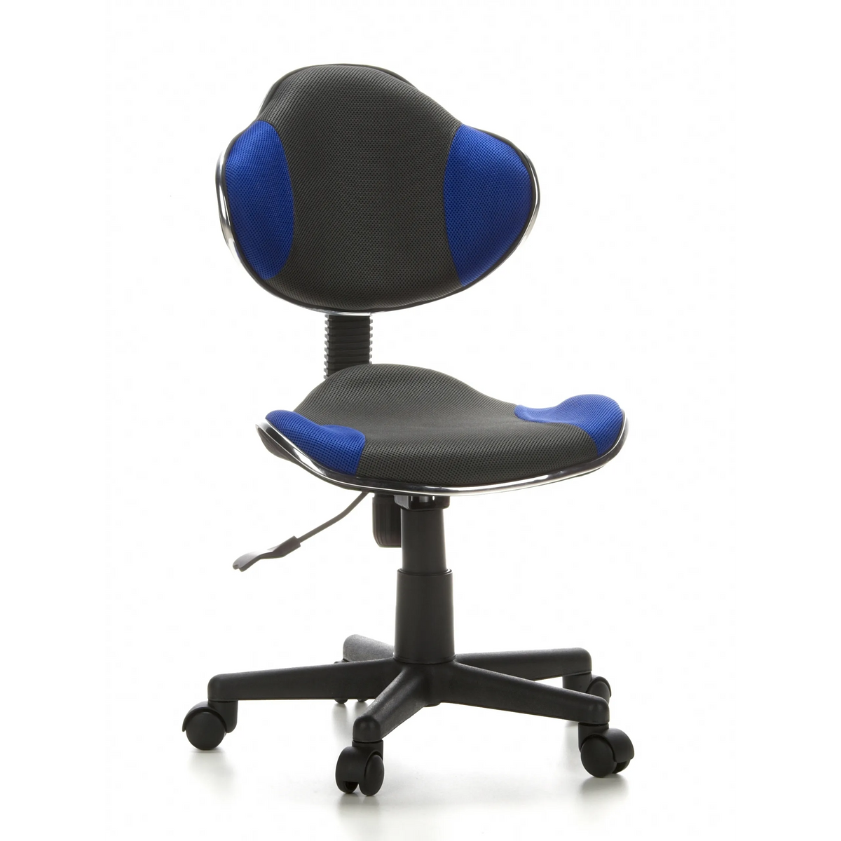 Gråblå Snurrstol för barn KIDDY GTI-2 med nätrygg och femhjulig stjärnfot från hjh OFFICE – 360-gradersvy (framifrån 20°)