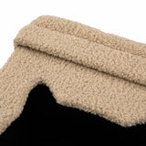 Beige, fluffigt tygöverdrag till Katthus PAWY ES från hjh LIVING