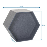 Måttskiss för Skärmvägg FLEXMIUT STORE B med 62,5 × 54,5 cm från hjh OFFICE