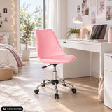 Rosa Home Office kontorsstol FANCY PRO med en blank stjärnfot i metall från hjh OFFICE