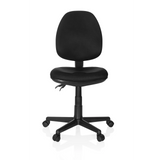 Svart Home Office kontorsstol CITY 25 med nätrygg och femhjulig stjärnfot från hjh OFFICE – 360-gradersvy (framifrån 0°)