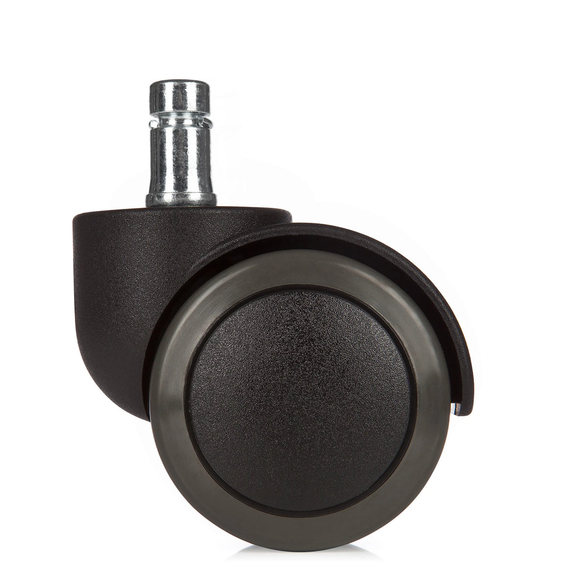 Svarta hjul 5x ROLO No-Noise 11mm/50mm för hårda golv med metallstift från hjh OFFICE
