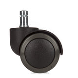 Svarta hjul 5x ROLO No-Noise 11mm/50mm för hårda golv med metallstift från hjh OFFICE
