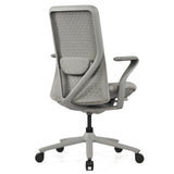 Baksida av Hög kontorsstol VERVIO i grått med nätryggstöd från hjh OFFICE