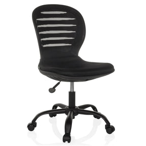 Svart Home Office kontorsstol CASLA med nätryggstöd och fem hjul från hjh OFFICE