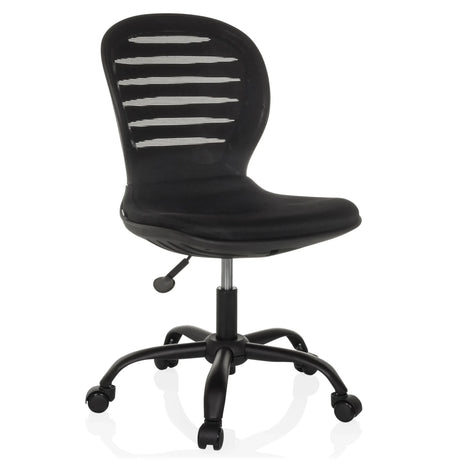 Svart Home Office kontorsstol CASLA med nätryggstöd och fem hjul från hjh OFFICE