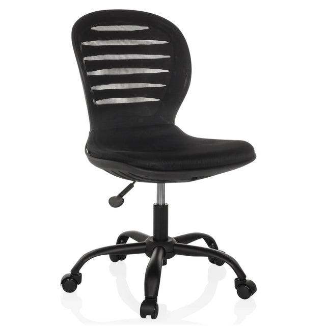 Svart Home Office kontorsstol CASLA med nätryggstöd och fem hjul från hjh OFFICE