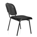 Svart Fyrbent stol XT 600 XL med stoppning i sits och ryggstöd från hjh OFFICE – 360-gradersvy (snett bakifrån 120°)