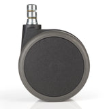 Enstaka svart 5x ROLO No-Noise 11mm/75mm stolshjul för hårda golv med metallstift från hjh OFFICE