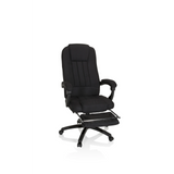 Svart Home Office chefsfåtölj RELAX CL190 med armstöd och femhjulig fotkorsbas från MyBuero – 360-gradersvy (framifrån 20°)