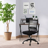 Svart Professionell kontorsstol PORTO ECO med nätryggstöd och hjulkors från hjh OFFICE