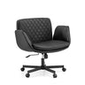 Svart Home Office kontorsstol Criss-Cross 10 med quiltat ryggstöd och hjul från hjh LIVING