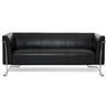 Svart loungesoffa CURACAO som tresitssoffa med blank metallram från hjh OFFICE
