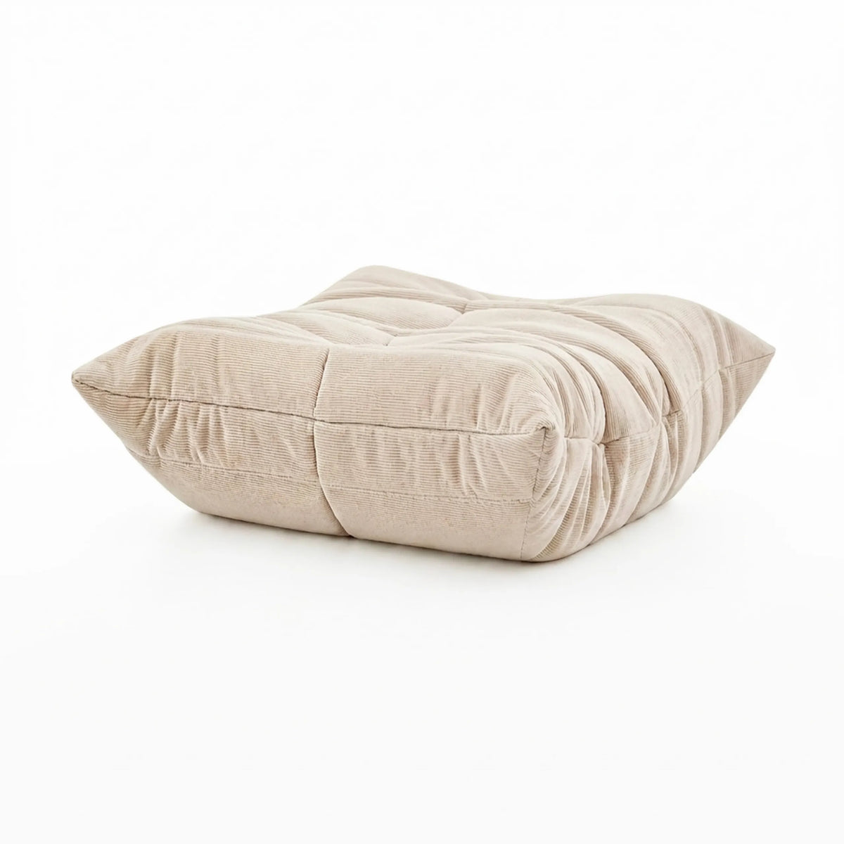 Beige sittsäck Sitzolo Podi med quiltad ytstruktur från hjh LIVING