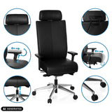 Justerbara funktioner på den professionella kontorsstolen PRO-TEC XXL i svart från hjh OFFICE (AI-genererad bild)