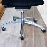 Femstjärnig fotkors med hjul 5x ROLO LUX 11mm/50mm i svart-silver för hårda golv från hjh OFFICE