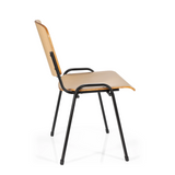 Fyrbent stol XT 600 SW H med sits och ryggstöd i bok och svart underrede från hjh OFFICE – 360-gradersvy (sidoprofil 100°)