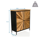 Måttvisning av Byrå SANTJAGO BLACK SUN XL med 80 × 94 cm och en belastningskapacitet på 40 kg från hjh LIVING