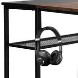Hörlurar på hyllan på WORKSPACE H I Skrivbord i svart-brun från hjh OFFICE
