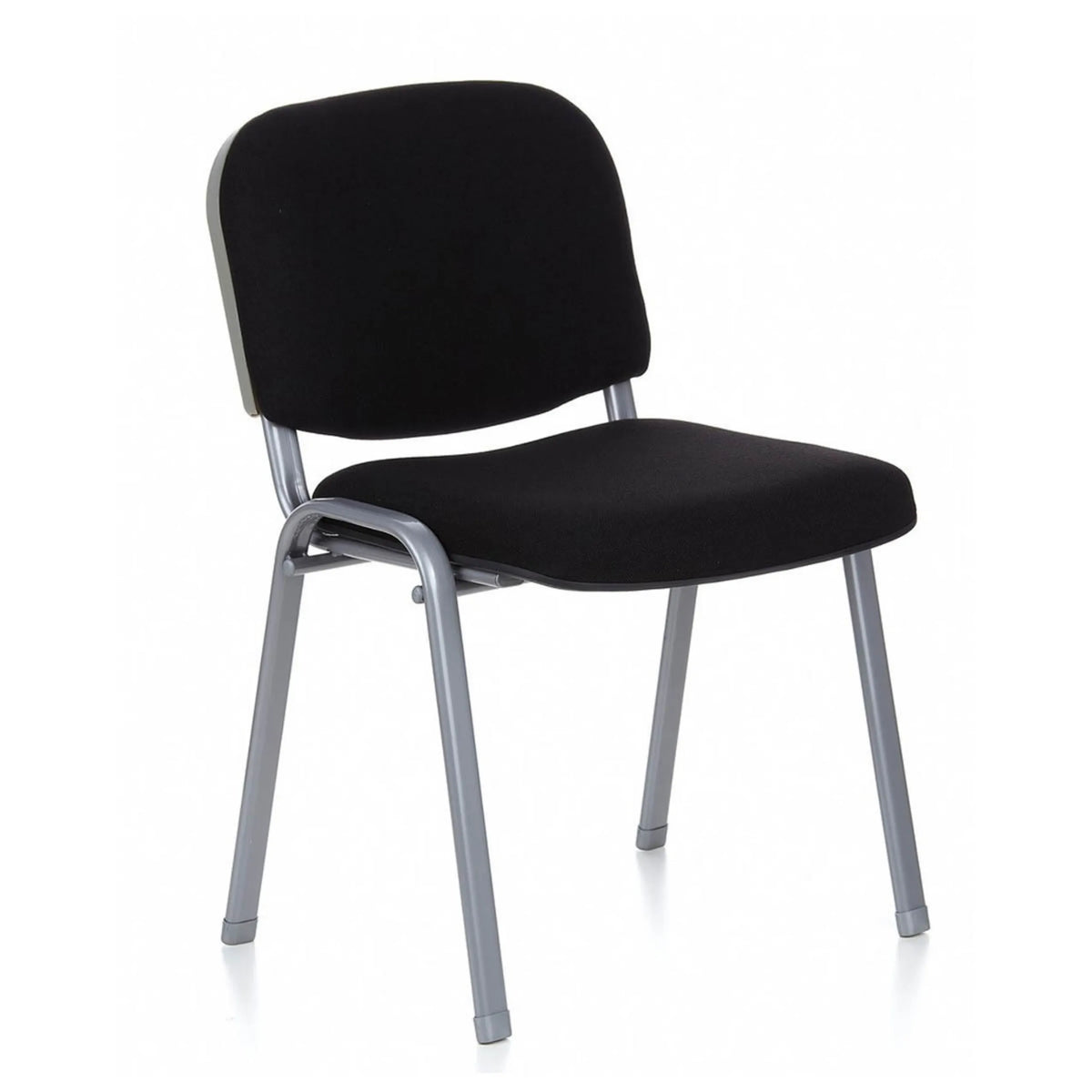 Fyrbent stol XT 600 S med svart klädsel och silverfärgat underrede från hjh OFFICE
