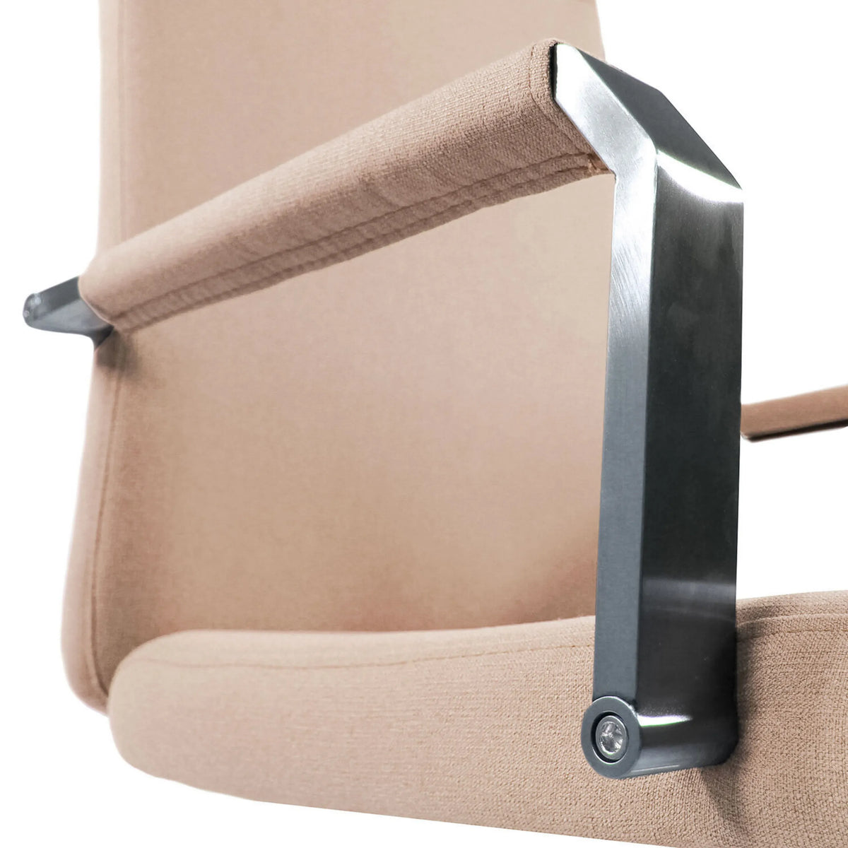 Beige armstöd med metallstöd till Home Office kontorsstol SARANTO PLUS I från hjh OFFICE