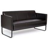 Svart BALI BLACK loungesoffa som tresitssoffa med minimalistisk metallram från hjh OFFICE