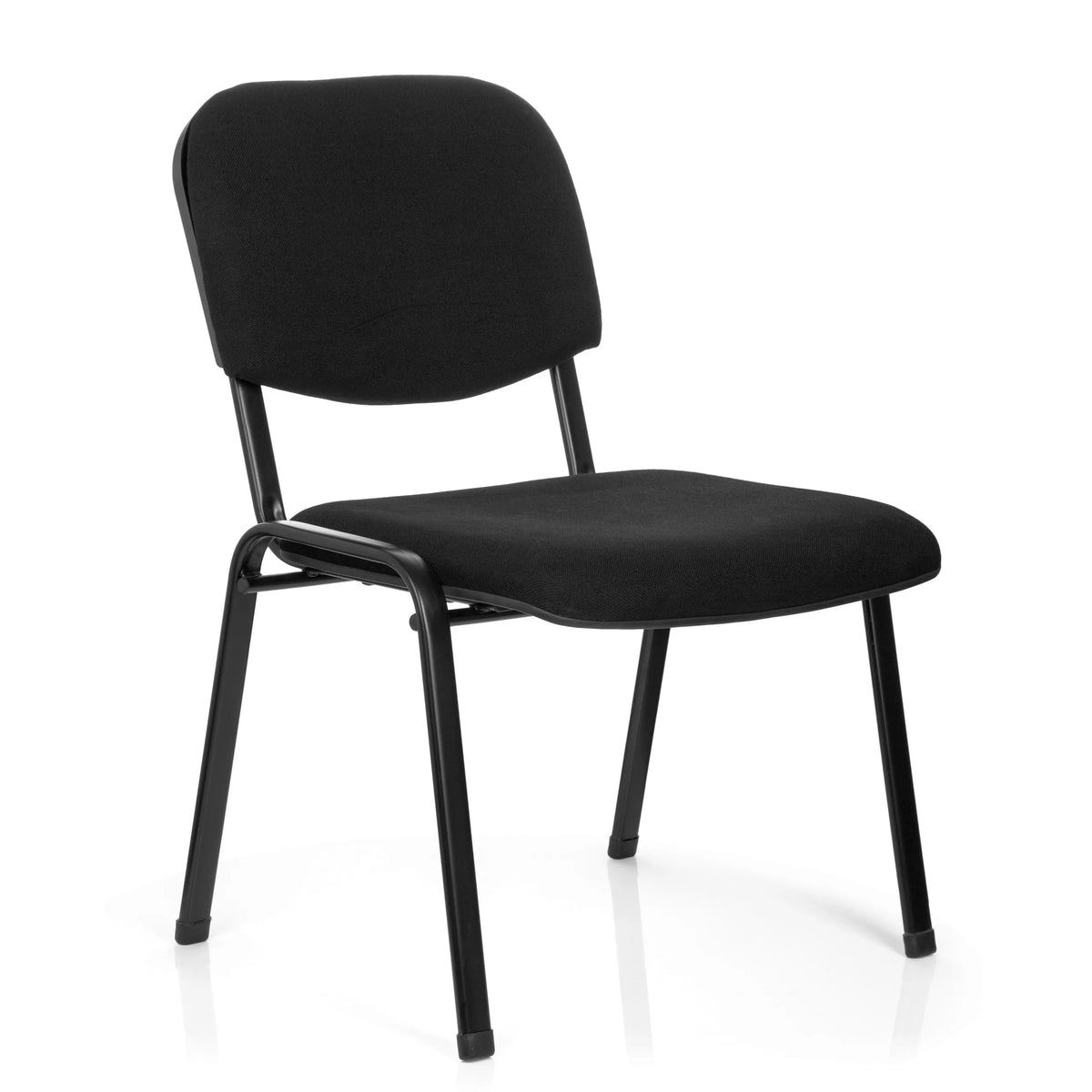 Svart Fyrbent stol XT 600 XL med stoppning i sits och ryggstöd från hjh OFFICE – 360-gradersvy (snett framifrån 40°)