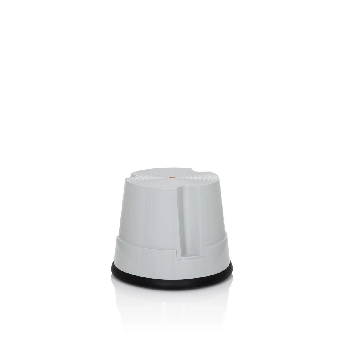 Grå stegpall TIO-S med halkfri svart basring från hjh OFFICE – 360-gradersvy (framifrån 20°)
