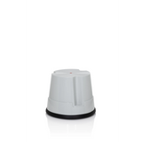 Grå stegpall TIO-S med halkfri svart basring från hjh OFFICE – 360-gradersvy (framifrån 20°)