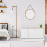 Sidobord KELO S i vitt med ekskiva från hjh LIVING