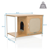 Måttskiss av Katthus KITTYHOME 1 i bok med 80 × 48 cm från hjh LIVING