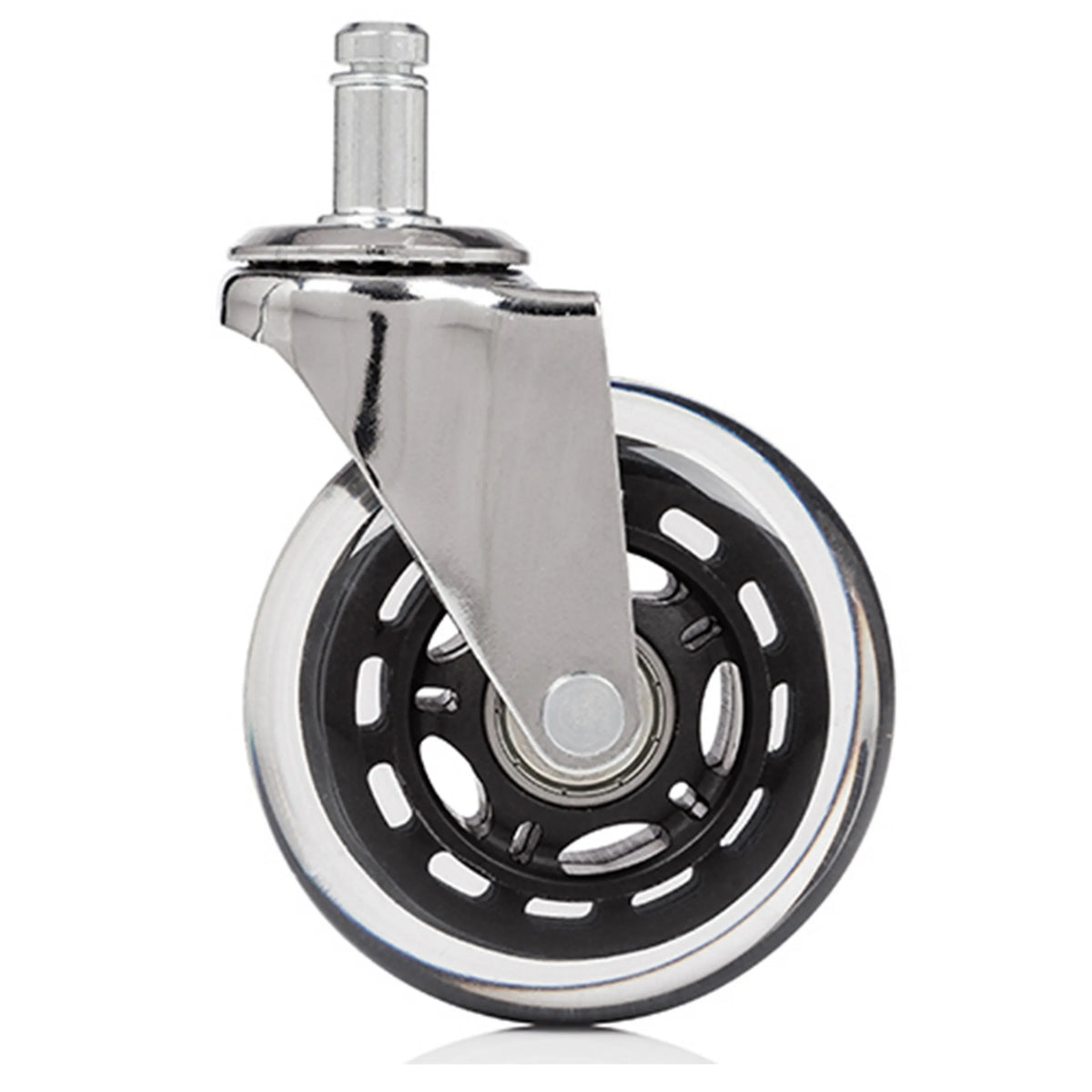 Silverfärgade 5x ROLO SKATE CT 11mm/75mm hjul för hårda golv med transparent hjul från hjh OFFICE