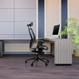 Svart Professionell kontorsstol AIR-PORT med nätrygg och nätstopp från hjh OFFICE