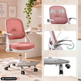 Rosa Kiddy Smart Step snurrstol för barn med fotstöd och justerbara armstöd från hjh OFFICE (AI-genererad bild)
