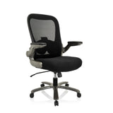 Svart XXL snurrstol INSTRUCTOR T I med nätrygg, armstöd och femhjulig fotkorsbas från hjh OFFICE – 360-gradersvy (snett framifrån 40°)