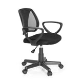 Svart Snurrstol för barn KIDDY CD med nätrygg och femhjulig stjärnfot från hjh OFFICE – 360-gradersvy (snett framifrån 60°)