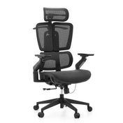 Professionell kontorsstol Ergo U2 Pro3 med svart nylonnät, nackstöd och justerbara armstöd från hjh OFFICE