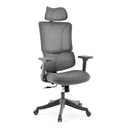Grå Home Office kontorsstol Ergomy Colore med 3D-nätöverdrag, nackstöd och armstöd från MyBuero