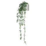 Grön Konstgjorda växter EUCALYPTUS CLIMB med hängande blad i en vit kruka från hjh OFFICE