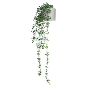 Grön Konstgjorda växter EUCALYPTUS CLIMB med hängande blad i en vit kruka från hjh OFFICE