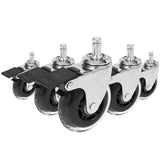 5x ROLO SKATE CT 11mm/75mm med låsbar broms | Hårda golv - Stol på hjul 