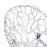 Transparent, nätliknande ryggstödsdesign på den fyrbenta stolen Artifo T från hjh LIVING