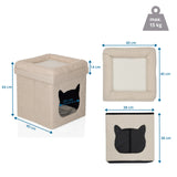 Måttskiss av Katthus PAWY ES med 40 × 40 cm och maximal belastning på 15 kg från hjh LIVING